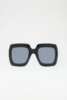 Black Square Plastic Oversized Frame(Black,OS)