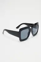Black Square Plastic Oversized Frame(Black,OS)