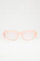 Pink Shield Frame Sunglasses(Pink,OS)