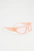 Pink Shield Frame Sunglasses(Pink,OS)
