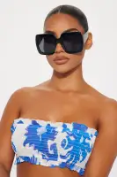Black Square Plastic Oversized Frame