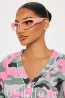 Pink Shield Frame Sunglasses