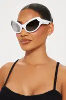 Shield Frame Mirror Lens Plastic Imported Sunglasses