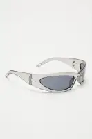 Grey Standard Frame Plastic Lens Glasses(Grey,OS)