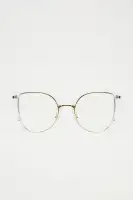 Cat Eye Plastic Frame Clear Lens Imported Eyeglasses(Clear,OS)