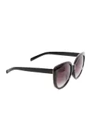 Black Tortoise Peach Oversize Circle Lens Cat Eye Sunglasses(Black,OS)