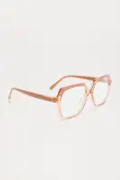 Round Plastic Frame Blue Light Blocking Glasses - Nude & Combo Colors(Nude/combo,OS)