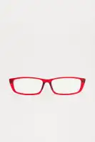 Square Frame Plastic Frame Blue Light Lens Imported Eyewear(Red,OS)