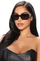 Black Square Plastic Frame(Black,OS)