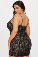 Elegant Lace Mini Dress with Adjustable Straps - Black & Lavender Options(Black,XS)