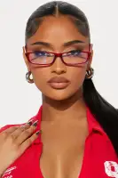 Square Frame Plastic Frame Blue Light Lens Imported Eyewear