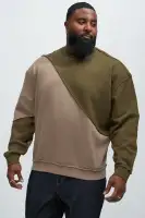 Crew Neck Long Sleeve Embossed Cotton Top(Tan,S)