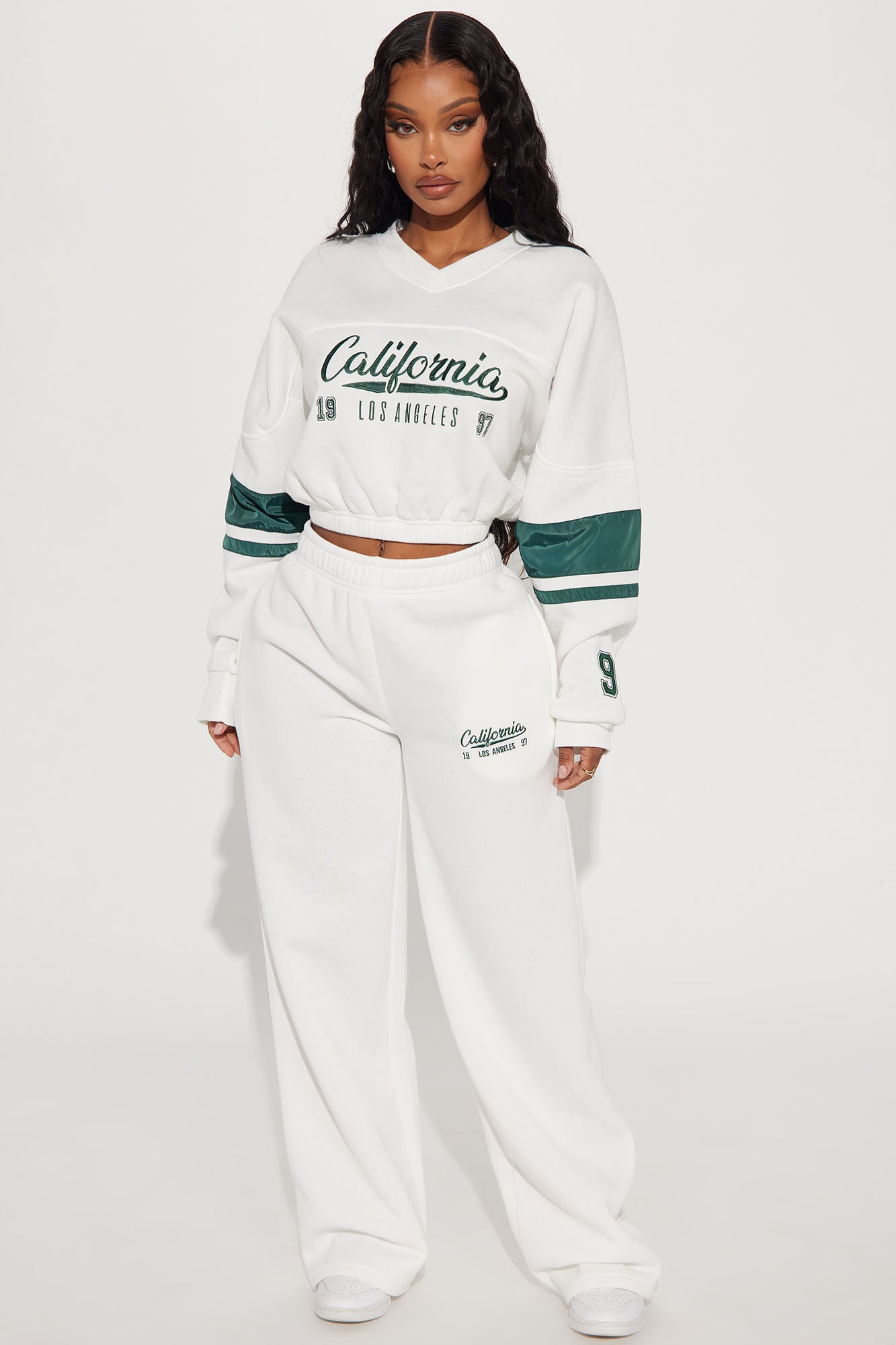 Casual Wide Leg Pull-On Embroidered Seaming Detail Jumpsuit