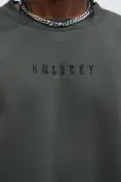 Unlucky Knit Crewneck Sweater(Black,M)