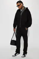 Short Sleeve Patch Detail Cotton Polyester Blend Hoodie(Black,XS)