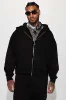 Short Sleeve Patch Detail Cotton Polyester Blend Hoodie