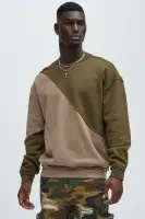 Crew Neck Long Sleeve Embossed Cotton Top