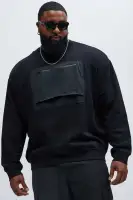 Crew Neck Long Sleeve Cotton Imported Black Top(Black,S)