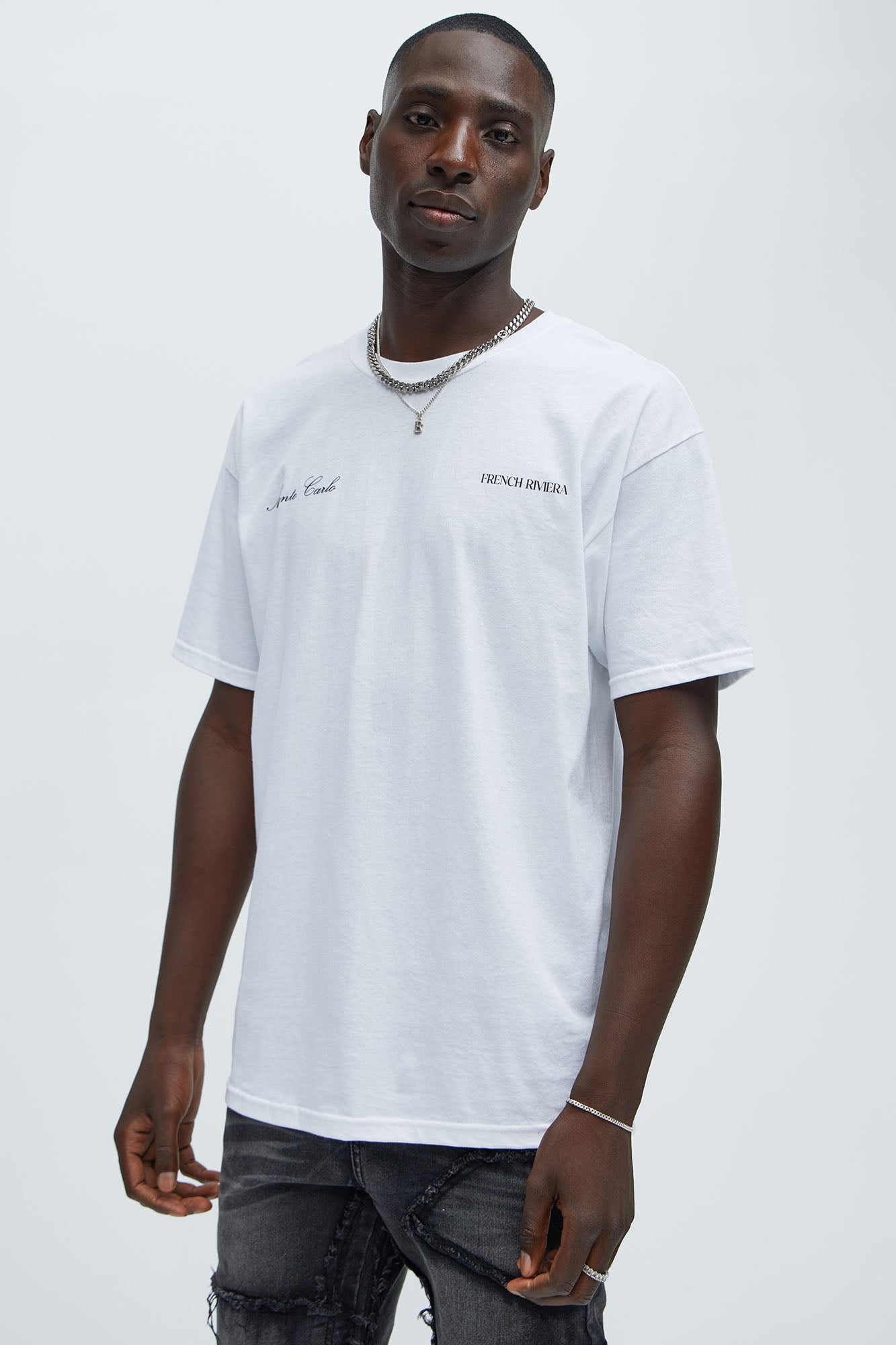 Crew Neck Short Sleeve Screen Printed Cotton T-shirt