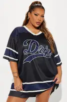 Stylish Black V-Neck Jersey Mini Dress - Short Sleeve Stretch Fit (33 Length)(Black/combo,XS)