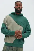 Sand-colored Embossed Detail 100% Cotton Long Sleeve Hoodie