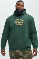 Green Drawstring Long Sleeve Screen-Printed Polyester Hoodie(Green,S)
