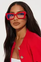 Red Blue Light Blocking Cat Eye Glasses