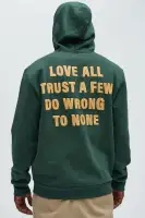 Green Drawstring Long Sleeve Screen-Printed Polyester Hoodie(Green,S)