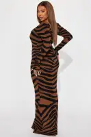 Elegant Black Mermaid Hem Maxi Dress - Long Sleeve Stretch Rayon Blend(Black/combo,XS)