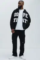 Crew Neck Long Sleeve Panel Details Cotton Polyester Casual Top(Black,S)