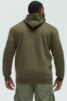 Olive Hoodie Long Sleeve Screen Print 100% Polyester Imported(Olive,S)