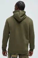 Olive Hoodie Long Sleeve Screen Print 100% Polyester Imported(Olive,S)