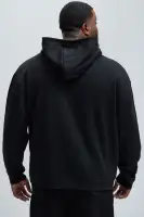 Crew Neck Long Sleeve Cotton-Polyester Blend Imported Sweater(Black,S)