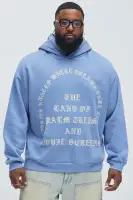 Slate Blue Hoodie Long Sleeve Screen Print Imported(Slate Blue,S)