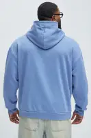 Slate Blue Hoodie Long Sleeve Screen Print Imported(Slate Blue,S)