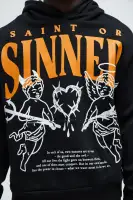 Yellow Crew Neck Short Sleeve Screen Print 100% Cotton T-Shirt(Black,S)