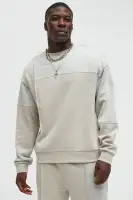 Crew Neck Long Sleeve Embroidery Detail 55% Cotton 45% Polyester Pair with Block The Fear Sweatpants.