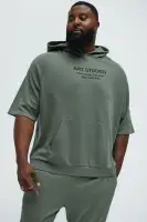 Black Art Studio NYC Hoodie with Screen Print Saturation Variation(Charcoal,S)