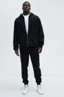 Model Height: 6'2 - Wearing Large Big & Tall: Height 6'3- Wearing XXXL Available In Black... Hood With Drawstring Full Zip Fastening Side Pockets Ribbed Trims 60% Cotton 40% Polyester Imported(Black,S)