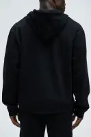 Model Height: 6'2 - Wearing Large Big & Tall: Height 6'3- Wearing XXXL Available In Black... Hood With Drawstring Full Zip Fastening Side Pockets Ribbed Trims 60% Cotton 40% Polyester Imported(Black,S)