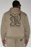 Olive Drawstring Hood Long Sleeve Jogger Top(Olive,S)
