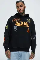 Cotton-Polyester Blend Long Sleeve Casual Comfort Hoodie(Black,S)