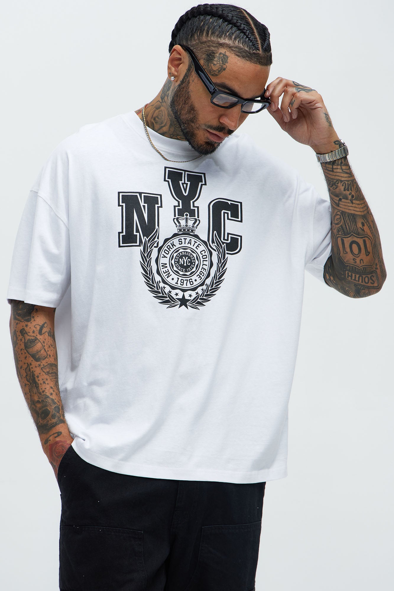 Crew Neck Short Sleeve Screen-Printed 100% Cotton T-Shirt