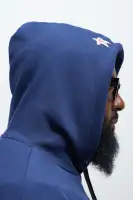 60% Cotton 40% Polyester Hoodie With Kangaroo Pocket Printed Design Unique Natural Look(Blue,S)