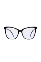 Blue Light Protection Glasses - Clear & Black Plastic Frame(Black,OS)