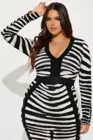 Elegant V-Neck Long Sleeve Sweater Maxi Dress with Back Slit - Available in Black & White (85% Rayon, 15% Nylon)(Black/White,XS)