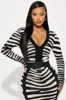 Elegant V-Neck Long Sleeve Sweater Maxi Dress with Back Slit - Available in Black & White (85% Rayon, 15% Nylon)(Black/White,XS)