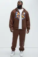 Crew Neck Long Sleeve Cotton Polyester Blend Top(Brown,S)