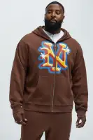 Crew Neck Long Sleeve Cotton Polyester Blend Top(Brown,S)