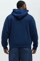 Green Elastic Waist Drawstring Screen Print Cotton-Polyester Casual Jumpsuit(Navy,S)